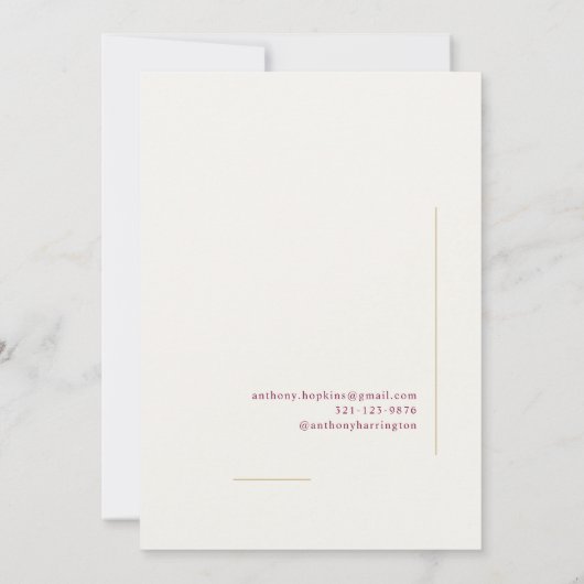 Abschluss Maroon Ankündigung (Rückseite)