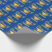 Abschluss Maroon Metallic Gold Class Year Geschenkpapier (Ecke)