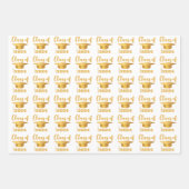 Abschluss Maroon Metallic Gold Class Year Geschenkpapier Set (Vorderseite)