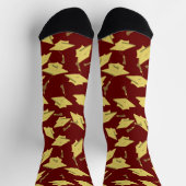 Abschluss Maroon und Gold Caps Socken (Oben)