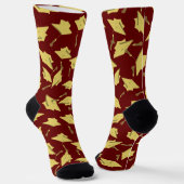 Abschluss Maroon und Gold Caps Socken (Gewinkelt)