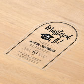 Abschluss Master-Abschluss Graduation Acryleinladungen (Ablage )