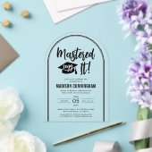 Abschluss Master-Abschluss Graduation Acryleinladungen (Insitu (Hochzeit))