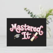 Abschluss Master-Abschluss Master-Absolvent Einladung (Stehend Vorderseite)