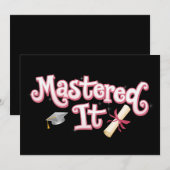 Abschluss Master-Abschluss Master-Absolvent Einladung (Vorne/Hinten)