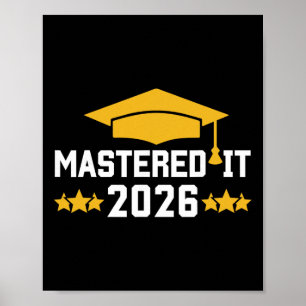 Abschluss Master-Abschluss Meisterte Es Cl Von 202 Poster