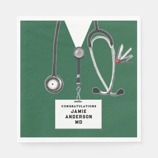 Abschluss Medizin Schule Napkins Serviette (Vorderseite)