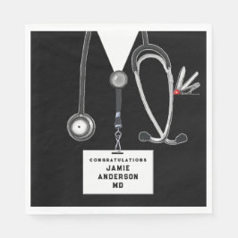 Abschluss Medizin Schule Napkins Serviette