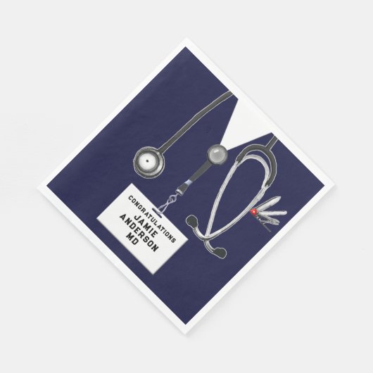 Abschluss Medizin Serviette (Ecke)