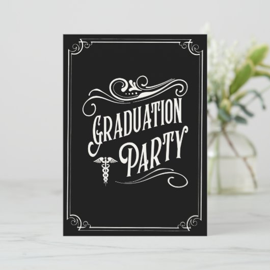 Abschluss Medizinische Krankenschwester Doktor Einladung (Stehend Vorderseite)