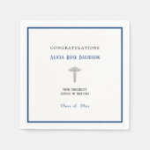 Abschluss, Medizinschule, Caduceus, Serviette (Vorderseite)