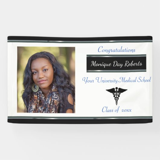 Abschluss, Medizinschule, maßgeschneidertes Foto, Banner (Horizontal)