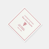 Abschluss, Medizinschule, Roter Caduceus Serviette (Ecke)
