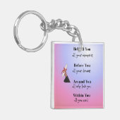 Abschluss-Meldung auf einer Schlüsselanhänger (Vorderseite links)