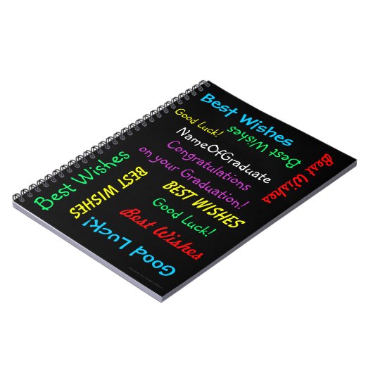 Abschluss Memory Book, FUN Album, Black Notizblock (Linke Seite)