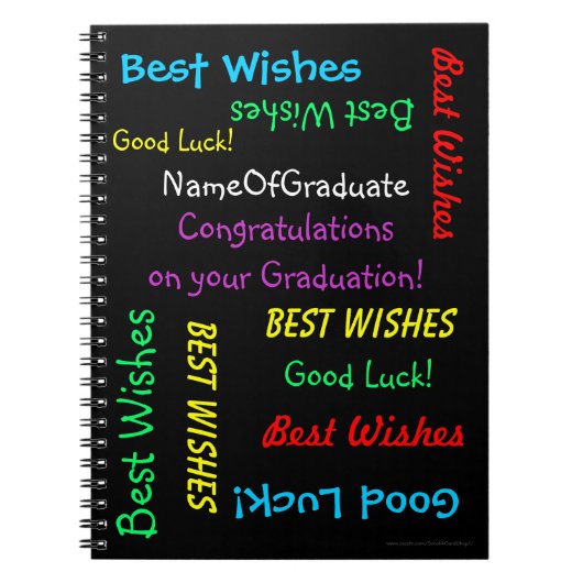 Abschluss Memory Book, FUN Album, Black Notizblock (Vorderseite)