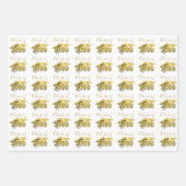 Abschluss Metallic Gold Class Jahr - Farbe Geschenkpapier Set (Vorderseite 3)
