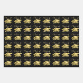 Abschluss Metallic Gold Class Jahr - Farbe Geschenkpapier Set (Vorderseite)
