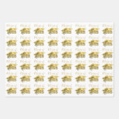 Abschluss Metallic Gold Class Jahr - Farbe Geschenkpapier Set (Vorderseite 3)