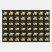 Abschluss Metallic Gold Class Jahr - Farbe Geschenkpapier Set (Vorderseite)