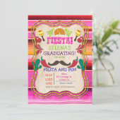 Abschluss Mexican Fiesta Einladung (Stehend Vorderseite)