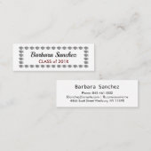 Abschluss Mini Visitenkarte (Vorne/Hinten)