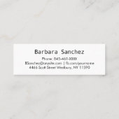 Abschluss Mini Visitenkarte (Rückseite)