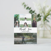 Abschluss Minimal Foto Vielen Dank Lässiges Script Postkarte (Stehend Vorderseite)