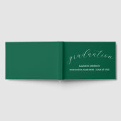 Abschluss Minimalist Grün Gästebuch (Voll)