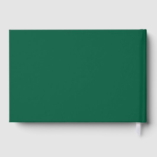 Abschluss Minimalistisch Green Gästebuch (Rückseite)