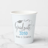Abschluss Minimalistisch Modern Mortarboard Lite Pappbecher (Vorderseite)