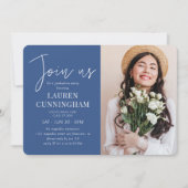 Abschluss Minimalistisch Modernes schlichtes Foto Einladung (Vorderseite)