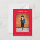 Abschluss Minimalistisch Simple Foto Vielen Dank Mitteilungskarte (Vorderseite)