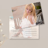 Abschluss Minimalistisch zwei Foto Vielen Dank Postkarte