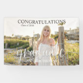 Abschluss Minimalistisches Foto Elegantes Einfache Banner (Horizontal)