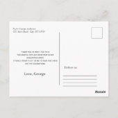 Abschluss Minimalistisches Multi-Foto Vielen Dank Postkarte (Rückseite)