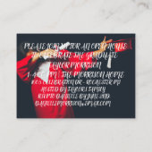 Abschluss "Minimalistisches Schwarzes und Weiß" 20 Begleitkarte (Rückseite)