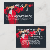 Abschluss "Minimalistisches Schwarzes und Weiß" 20 Begleitkarte (Vorne/Hinten)