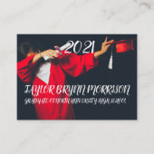 Abschluss "Minimalistisches Schwarzes und Weiß" 20 Begleitkarte (Vorderseite)