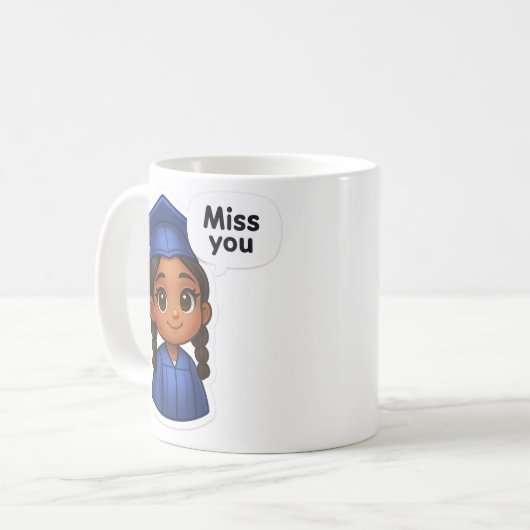 Abschluss Miss You Kaffeetasse (Vorderseite Links)