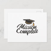Abschluss Mission abgeschlossen Postkarte (Vorne/Hinten)