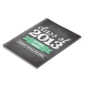 Abschluss mit aquamariner Bannerklammer Notizblock (Linke Seite)