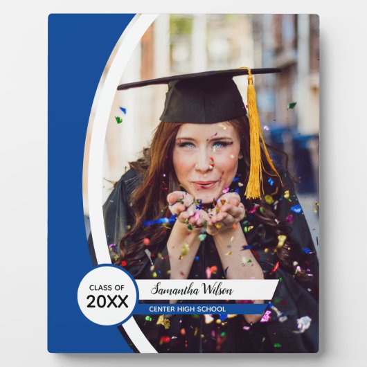 Abschluss mit blauem Rahmen für Foto (Vorderseite)