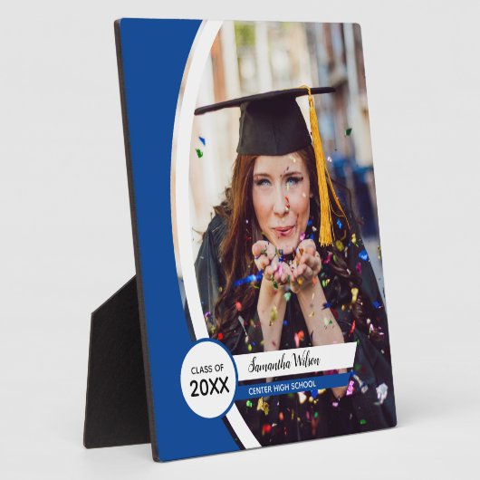 Abschluss mit blauem Rahmen für Foto (Seite)