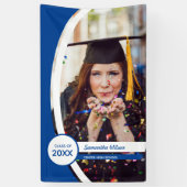 Abschluss mit blauem Rahmen für Foto Banner (Vertikal)