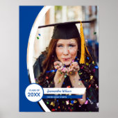 Abschluss mit blauem Rahmen für Foto Poster (Vorne)