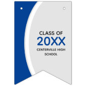 Abschluss mit blauem Rahmen für Foto Wimpelkette (Erste Fahne)