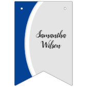 Abschluss mit blauem Rahmen für Foto Wimpelkette (Dritte Fahne)