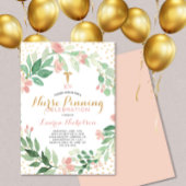 Abschluss mit blühenden Blumen Einladung