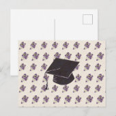 Abschluss mit Blumen Postkarte (Vorne/Hinten)